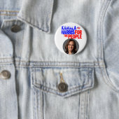 Badge Rond 5 Cm Bouton Kamala Harris (En situation)