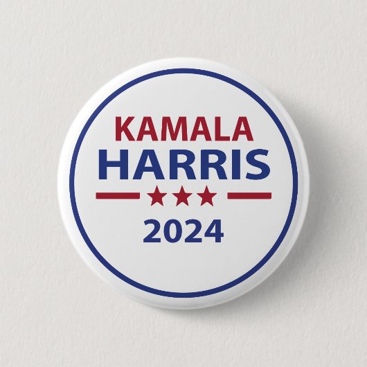 Badge Rond 5 Cm Bouton Kamala Harris 2024 (Devant)