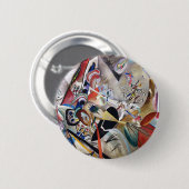 Badge Rond 5 Cm Bouton Kandinsky En Gris (Devant & derrière)