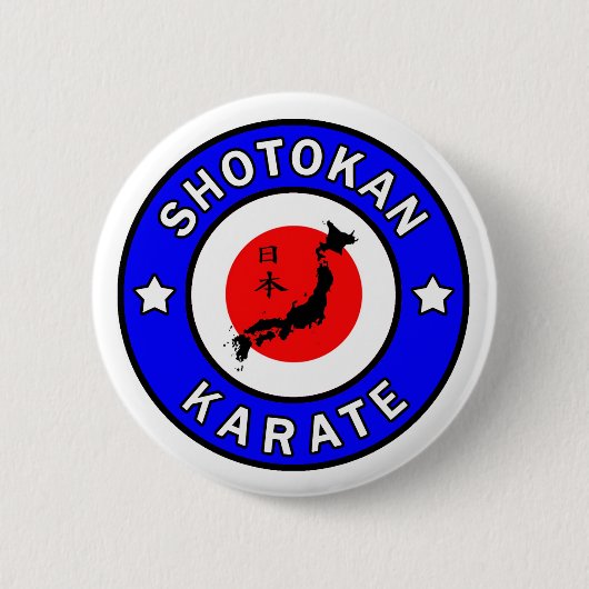 Badge Rond 5 Cm Bouton Karaté Shotokan (Devant)