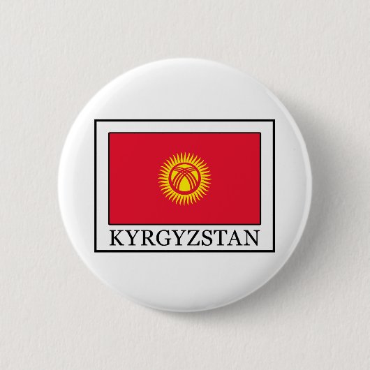Badge Rond 5 Cm Bouton Kirghizistan (Devant)