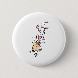 Badge Rond 5 Cm Bouton La Fée des Dents à l'œuvre