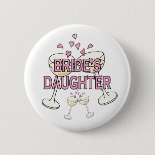 Badge Rond 5 Cm Bouton : La fille de la jeune mariée