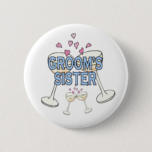 Badge Rond 5 Cm Bouton : La soeur de Groom (Devant)