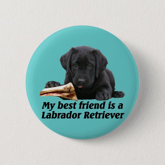 Badge Rond 5 Cm Bouton « labrador retriever « (Devant)