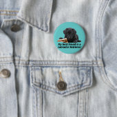 Badge Rond 5 Cm Bouton « labrador retriever « (En situation)