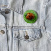 Badge Rond 5 Cm Bouton Ladybug (En situation)