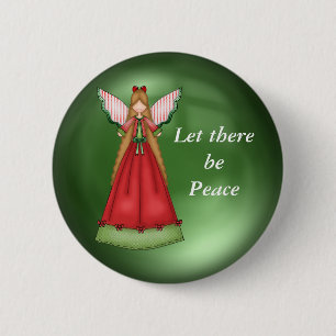 Badge Rond 5 Cm Bouton Laisser la paix