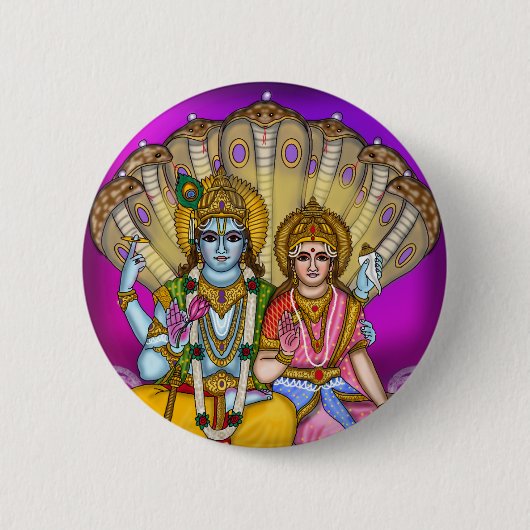 Badge Rond 5 Cm Bouton Lakshmi Narayan (Devant)