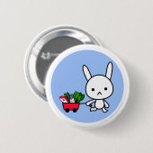 Badge Rond 5 Cm Bouton - lapin - BlueBack (Devant & derrière)