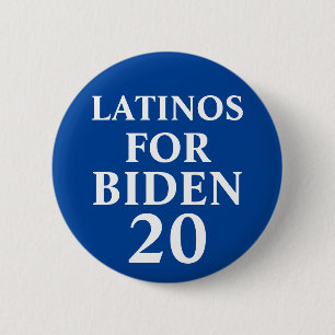 Badge Rond 5 Cm Bouton Latinos pour Biden