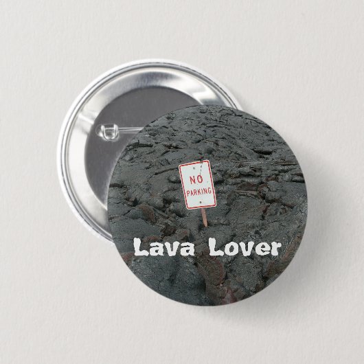 Badge Rond 5 Cm Bouton Lava Lover (Devant & derrière)