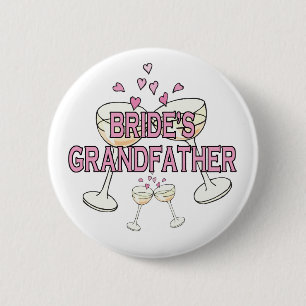 Badge Rond 5 Cm Bouton : Le grand-père de la jeune mariée