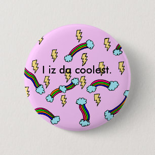 Badge Rond 5 Cm Bouton le plus cool jamais !