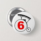 Badge Rond 5 Cm Bouton "Le Prisonnier" Numéro 6 (Devant & derrière)