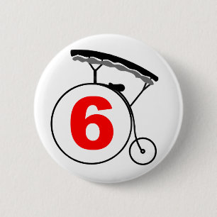 Badge Rond 5 Cm Bouton "Le Prisonnier" Numéro 6