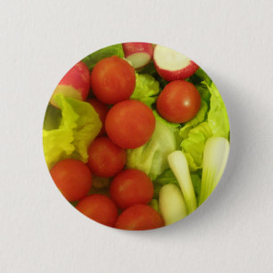 Badge Rond 5 Cm Bouton Légumes de salade
