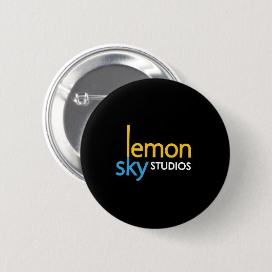 Badge Rond 5 Cm Bouton Lemon Sky Studios (Devant & derrière)