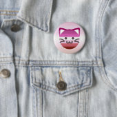 Badge Rond 5 Cm bouton lesbien de chat de fierté (En situation)