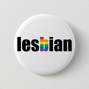 Badge Rond 5 Cm Bouton lesbien de fierté