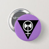 Badge Rond 5 Cm Bouton lesbien de fierté - lavande (Devant & derrière)