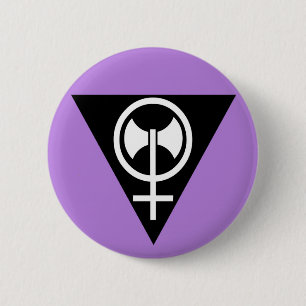 Badge Rond 5 Cm Bouton lesbien de fierté - lavande