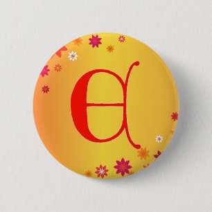 Badge Rond 5 Cm Bouton Lettre E