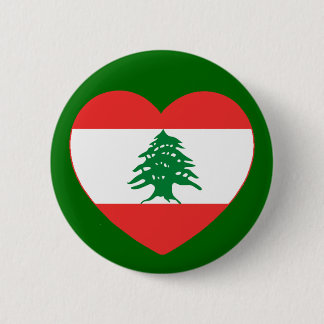 Badge Rond 5 Cm Bouton libanais de coeur