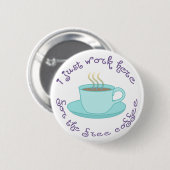 Badge Rond 5 Cm Bouton libre de café (Devant & derrière)
