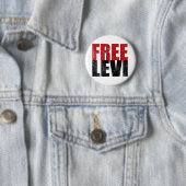 Badge Rond 5 Cm Bouton libre de Lévi (En situation)