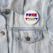 Badge Rond 5 Cm Bouton libre du Thibet (En situation)
