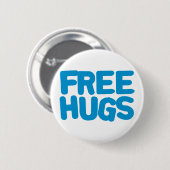 Badge Rond 5 Cm Bouton Libre Hugs (Devant & derrière)