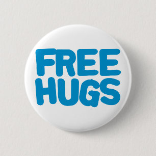 Badge Rond 5 Cm Bouton Libre Hugs
