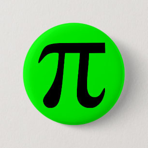 Badge Rond 5 Cm Bouton Lime et noir Pi