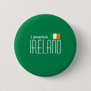Badge Rond 5 Cm Bouton Limerick, Irlande