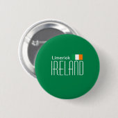 Badge Rond 5 Cm Bouton Limerick, Irlande (Devant & derrière)