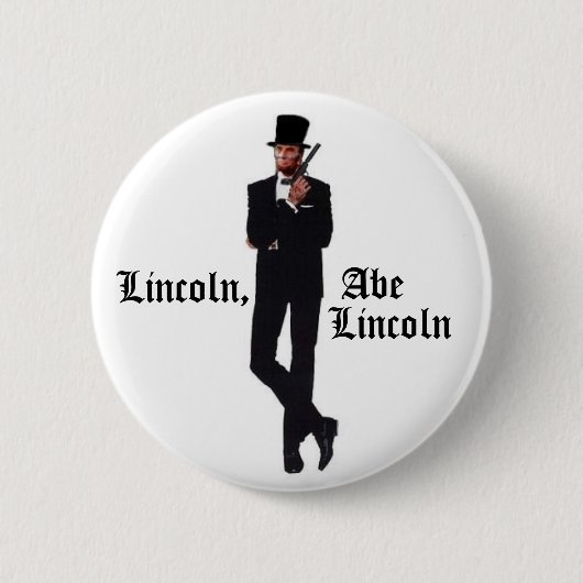 Badge Rond 5 Cm Bouton Lincoln, Abe Lincoln (Devant)