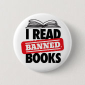 Badge Rond 5 Cm Bouton Lire Livres interdits (Devant)