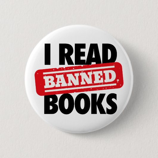 Badge Rond 5 Cm Bouton Lire Livres interdits (Devant)