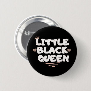 Badge Rond 5 Cm Bouton Little Black Queen