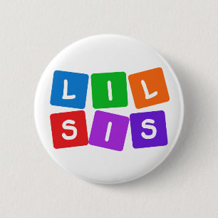 Badge Rond 5 Cm Bouton Little Sis