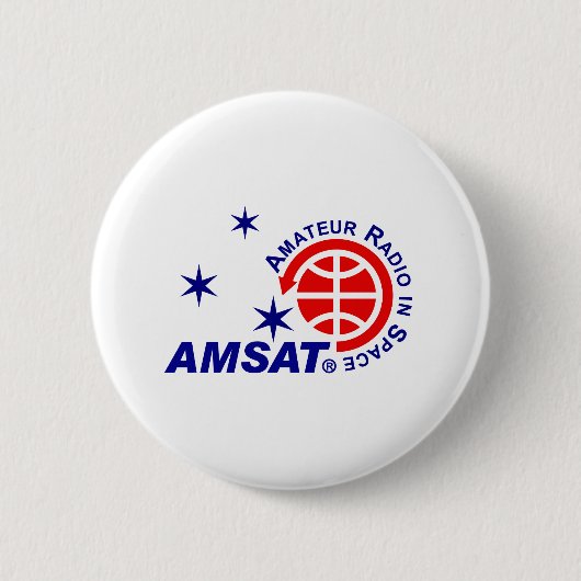 Badge Rond 5 Cm Bouton Logo AMSAT (Devant)