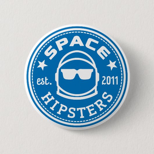 Badge Rond 5 Cm Bouton Logo de Space Hipsters® (Devant)
