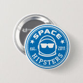 Badge Rond 5 Cm Bouton Logo de Space Hipsters® (Devant & derrière)