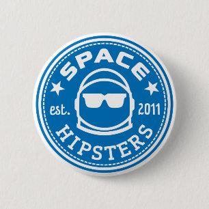 Badge Rond 5 Cm Bouton Logo de Space Hipsters®