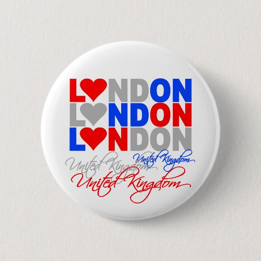 Badge Rond 5 Cm Bouton Londres (Devant)