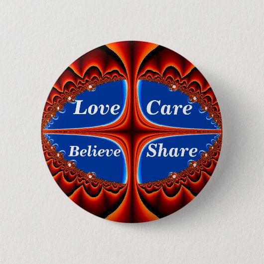 Badge Rond 5 Cm Bouton Love_ (Devant)