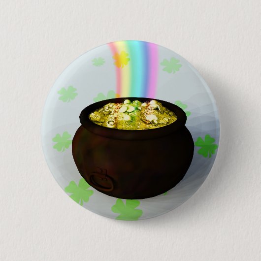 Badge Rond 5 Cm Bouton Lucky Pot of Gold (Devant)