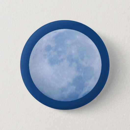 Badge Rond 5 Cm Bouton Lune bleue (Devant)