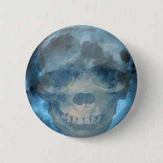 Badge Rond 5 Cm Bouton Lune crâne
